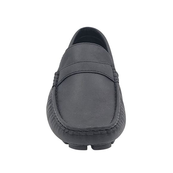 Gallery Seven Men Slip On Moc Toe Driving Loafers Size US 7 Black Faux Leather - Picture 4 of 5